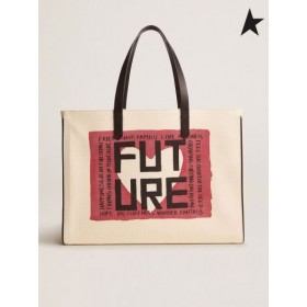 Golden Goose Est-Ouest de la Californie Sac avec "Futur" café d'impression