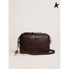 Golden Goose Black Star Sac de cuir martelé rouge