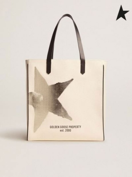 Golden Goose Nord-Süd-Kalifornien-Tasche mit goldene Sterne-print-Kaffee