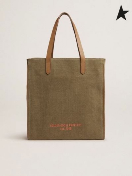 Golden Goose Nord-Süd-Kalifornien-Tasche im Militär-grün canvas-Kaffee