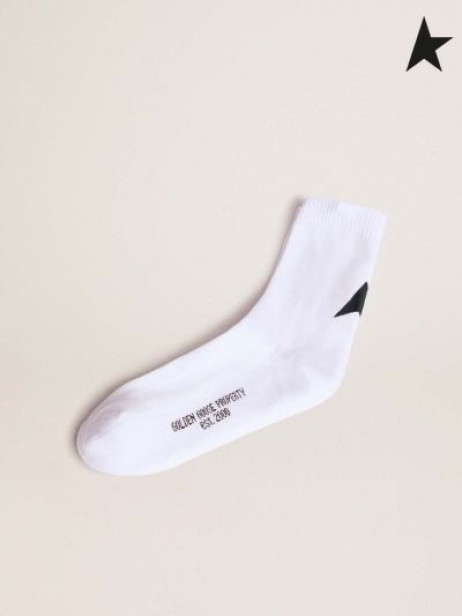 Golden Goose White Star collection Socken mit kontrastierenden schwarz Sterne weiß