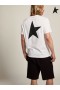 Golden Goose White Star collection T-shirt mit kontrastierenden schwarz-logo und Sterne weiß