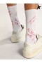 Golden Goose Weiße Socken mit roten Schriftzug print-white