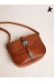 Golden Goose Medium Rodeo Bag in tan-farbigen Leder mit hellblauen details Braun