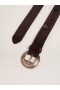 Golden Goose Black Ranch belt in washed-Leder mit Silber Farbe Ohrstecker schwarz