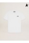 Golden Goose White Star collection T-shirt mit kontrastierenden schwarz-logo und Sterne weiß
