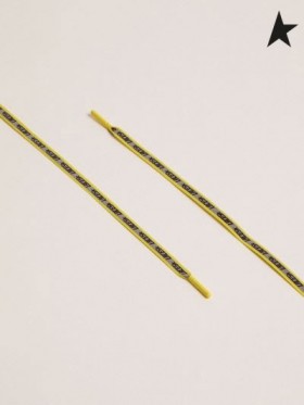 Golden Goose Grosgrain Schnürsenkel mit reflektierenden band und "Schnürsenkel" - print-gelb