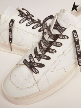 Golden Goose schwarz Schnürung mit silbernen Schnürsenkel print schwarz Silber