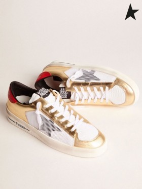 Golden Goose Limited Edition Stardan sneakers mit gold Einsätze weiß gold Farbe