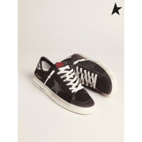 Golden Goose Black Stardan sneakers mit metallic-Stern-schwarz