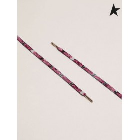 Golden Goose grey camouflage Schnürsenkel mit rosa Schnürsenkel print Grau camouflage pink