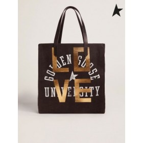 Golden Goose Nord-Süd-Kalifornien-Tasche mit "Love" - print-Schwarz