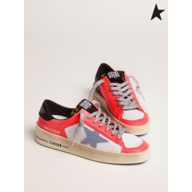 Golden Goose LAB Limited Edition Stardan sneakers in craquelé-Leder und pony Haut blau leopard