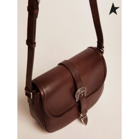 Golden Goose Medium Rodeo Bag in dark tan leather dark brown