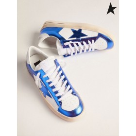 Golden Goose Blauer und weißer Stardan sneakers, weiß, blau