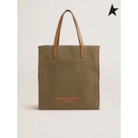 Golden Goose Nord-Süd-Kalifornien-Tasche im Militär-grün canvas-Kaffee