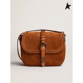 Golden Goose Medium Rodeo Tasche rum-farbigen Wildleder Rum
