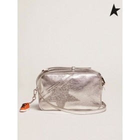 Golden Goose "Silver Star" - Tasche aus laminiertem Leder mit Swarovski-star Haut Farbe