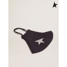 Golden Goose Schwarz goldene Maske mit Braun-schwarz-Silber Stern