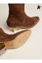 Golden Goose Αστέρων μπότες σε καφέ κερωμένο σουέτ με γλυπτά τακούνι με ένα μεταλλικό φινίρισμα καφέ