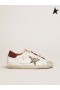 Golden Goose Old School sneakers zebra-print pony skin star και το κόκκινο ακτινοβολεί τακούνι καρτέλα λευκό