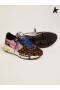 Golden Goose Παπούτσια για Τρέξιμο Σόλα παπούτσια σε λεοπάρ pony skin με ασημί glitter ένθετα. φούξια μπλε
