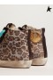 Golden Goose Leopard-τυπωμένων υλών Francy πάνινα παπούτσια με μπλε κορδόνια leopard μαύρο