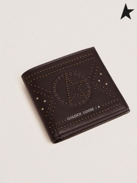 Golden Goose Αστέρων bi-fold πορτοφόλι δέρματος με τα στηρίγματα το Χρώμα του Δέρματος / Δέρμα Χρώμα