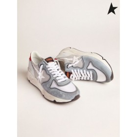 Golden Goose Γκρι Παπούτσια για Τρέξιμο Σόλα παπούτσια σε σουέτ και καμβά κόκκινο λευκό