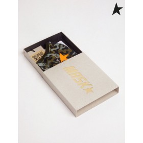 Golden Goose Κάλυψης Χρυσή μάσκα προσώπου με πορτοκάλι αστέρων καφέ πράσινο καμουφλάζ