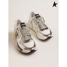 Golden Goose Ασημί και λευκό Παπούτσια για Τρέξιμο Σόλα sneakers καφέ