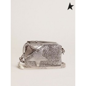 Golden Goose Αστέρων Τσάντα κατασκευασμένη από ασήμι φίδι-print δέρματος και λάμψη Snakeskin